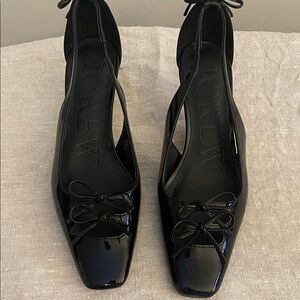 J. Crew Black Flats & Loafers Elegant Leather Design